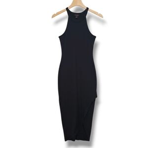 FIESTAR Women’s Black Asymmetrical Sleeveless Bodycon Dress Large